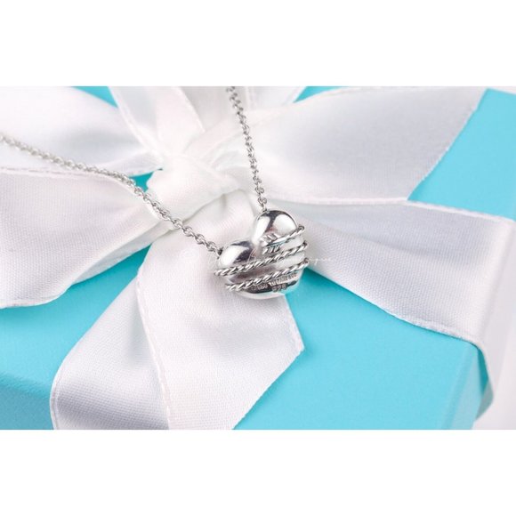 Tiffany & Co. Necklace "Heart and Arrow" Charm Pendant in Silver 16" Vintage - Picture 3 of 8
